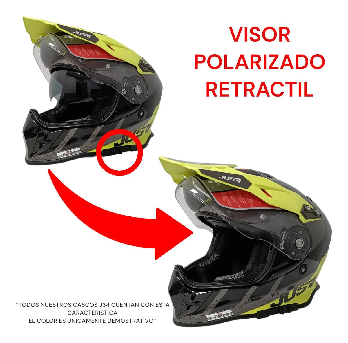 CASCO JUST 1 J34 PRO NEGRO/NAR