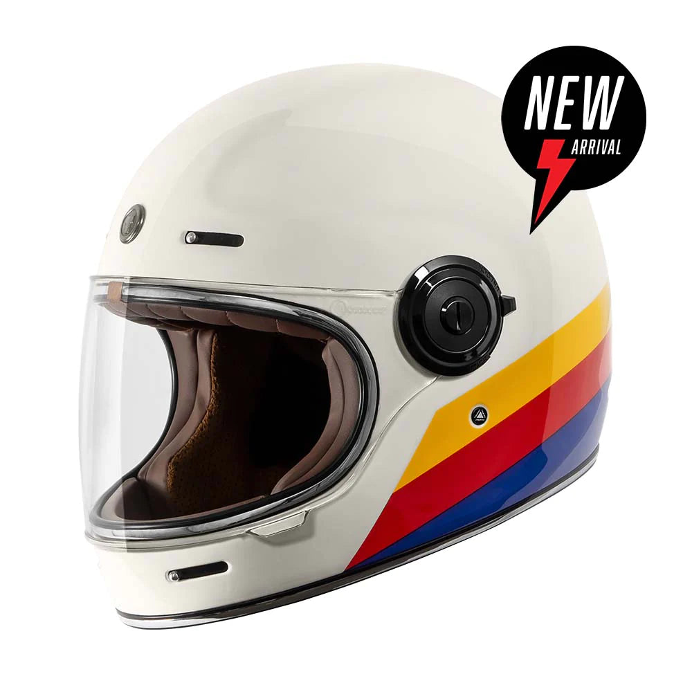 CASCO FULL FACE RETRO TORC T-1 FULL TREE BLANCO PERLA