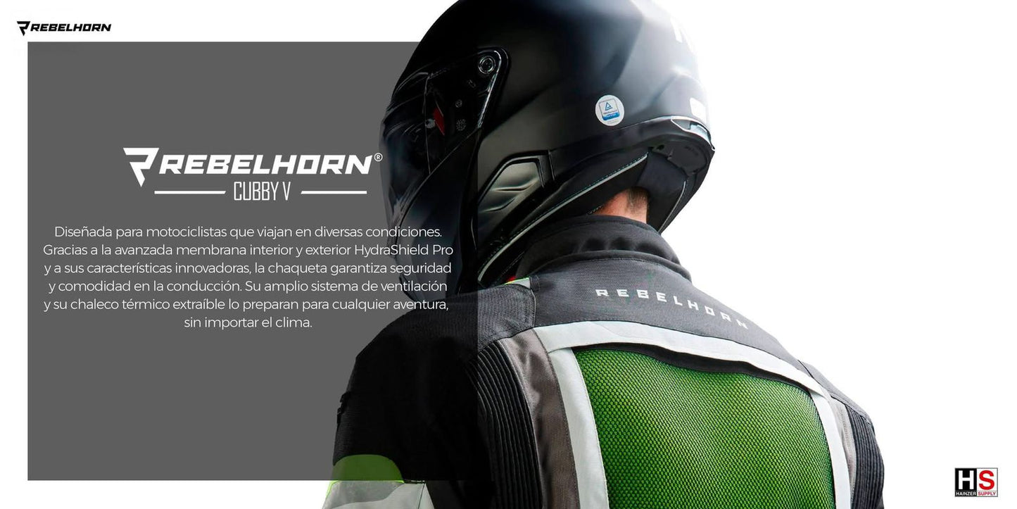 REBELHORN CHAMARRA CUBBY 4 ESTACIONES AZUL GRIS Y ROJO